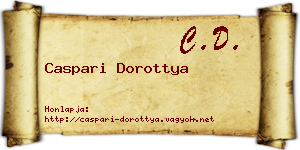Caspari Dorottya névjegykártya